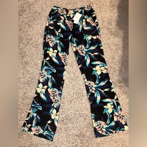 Roxy NWT side by side floral wide leg pants SMALL s